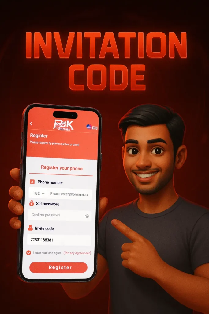 pak games invitation code
